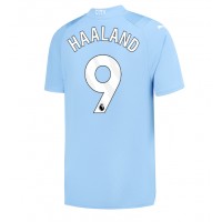 Camiseta Manchester City Erling Haaland #9 Primera Equipación Replica 2023-24 mangas cortas